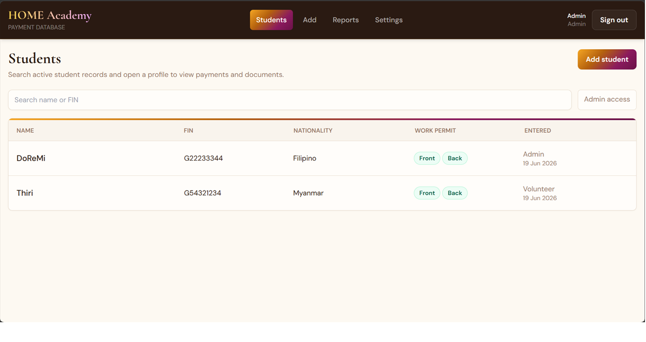 Student Management Database for NGO preview